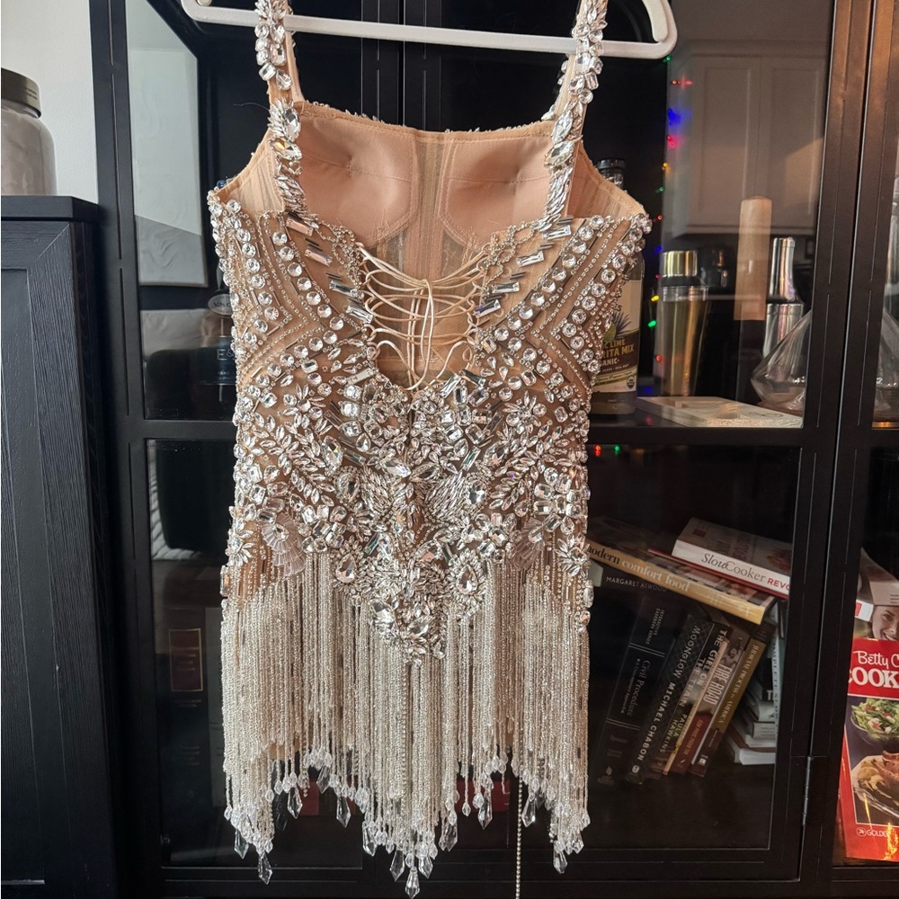 Corset Dress With Crystals & Stones - Picture 3 of 6